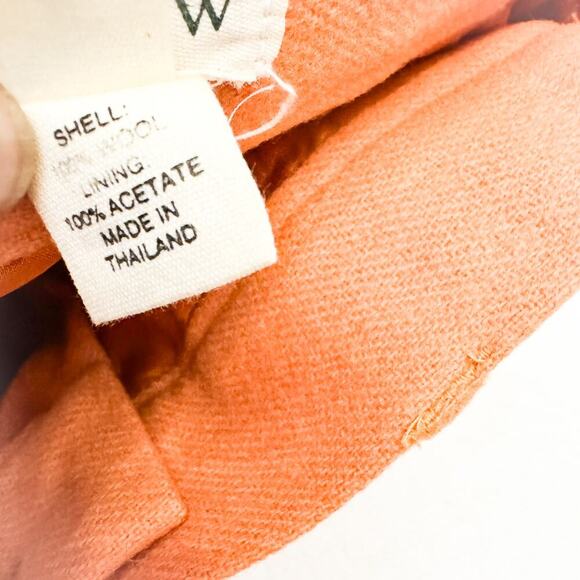 J. Crew Wool Wide Leg Dress Pants Orange Pleated Size 8 - Picture 7 of 8